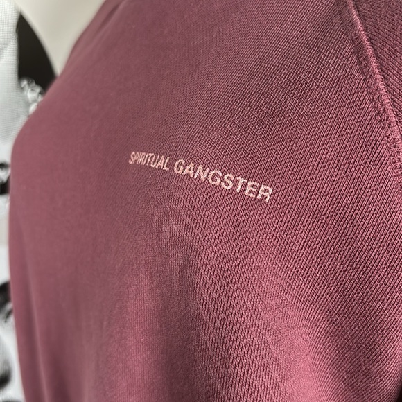 Spiritual Gangster Maroon Be The Light Bridget Pullover Sweatshirt, Sz S - Picture 4 of 15